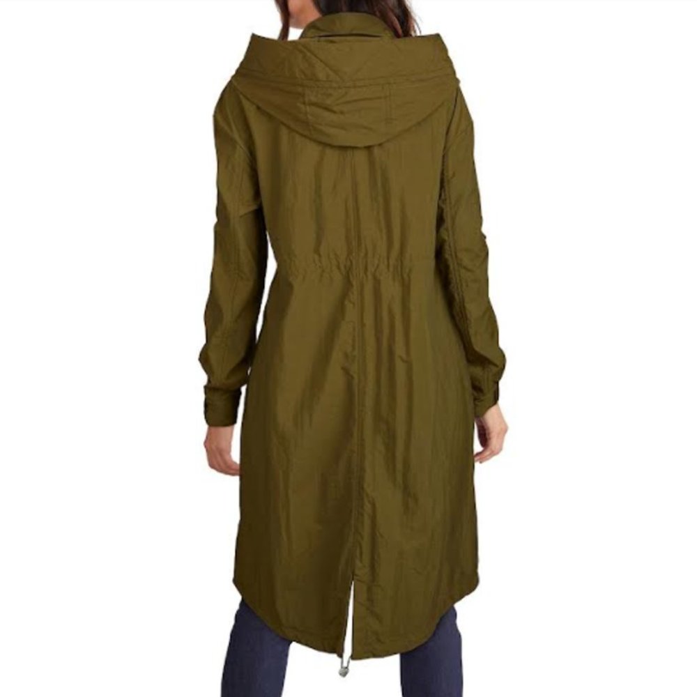 Kenneth Cole Women's Crinkle Hooded Anorak Coat - Picture 2 of 5